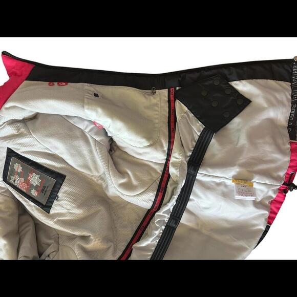 Stylish Pink & Black Winter Jacket with Fur Hood - Picture 9 of 9